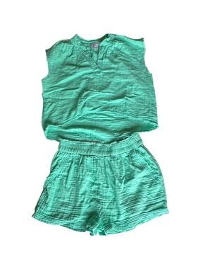 Womens Outfit Size Medium Teal Light Beach Resortwear Summer Party Fun Vacation